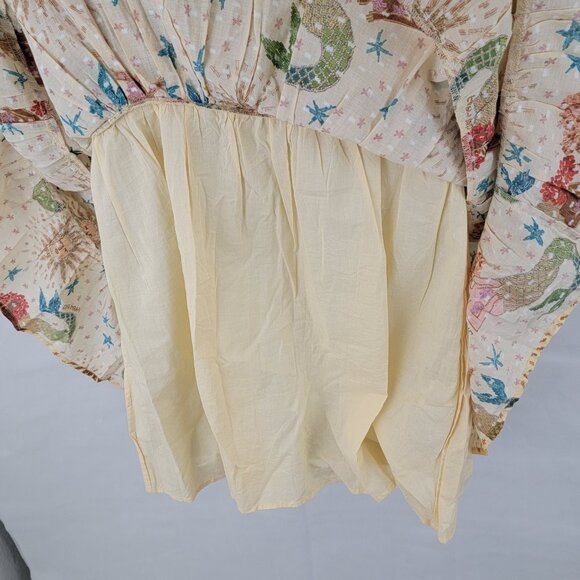 FARM RIO x ANTHROPOLOGIE Mermaid Print Wrap Mini Dress Womens MEDIUM - Picture 5 of 16